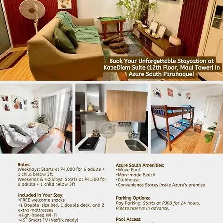 Kapediem Suite 3 At Azure South Paranaque